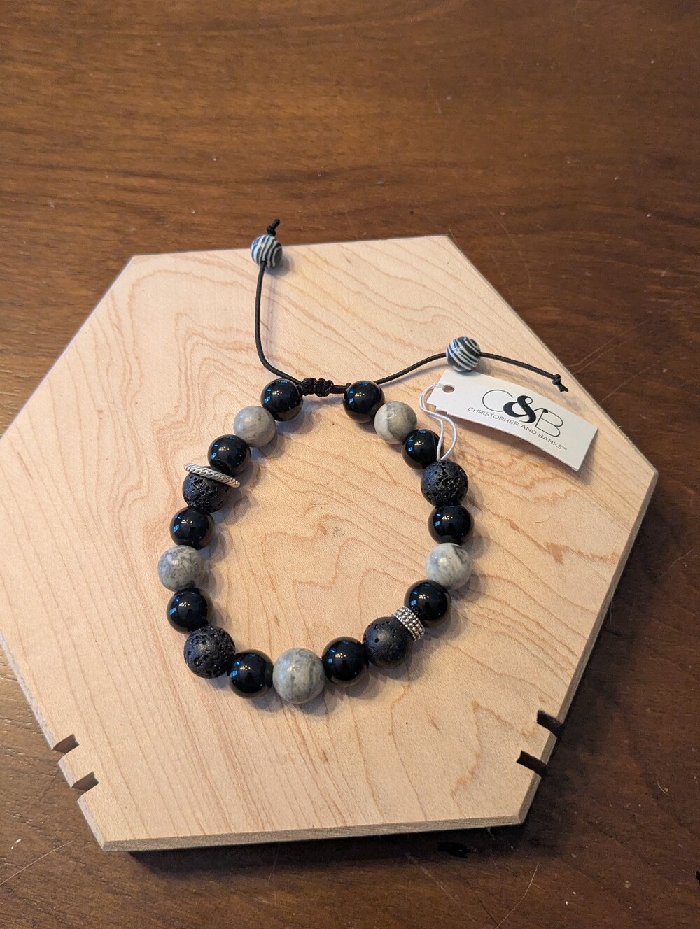 Christopher & Banks Natural Stone Unisex Bracelet